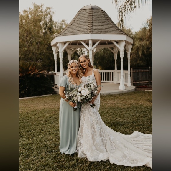 Show Me Your MuMu Dresses & Skirts - Marie Maxi Dress - Silver Sage Crisp - Show Me Your Mumu